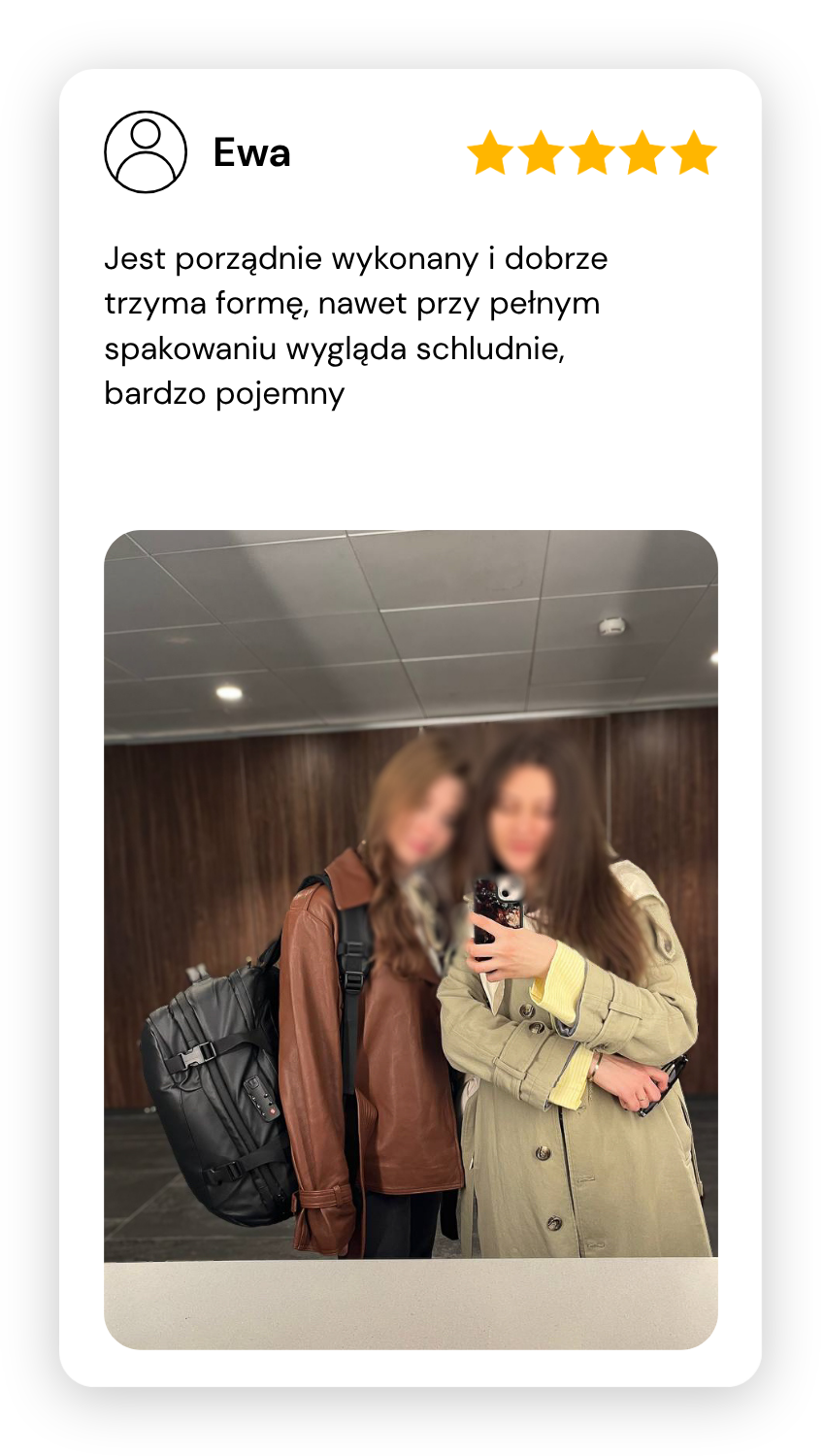 Opinia plecaka pokazująca jego użycie